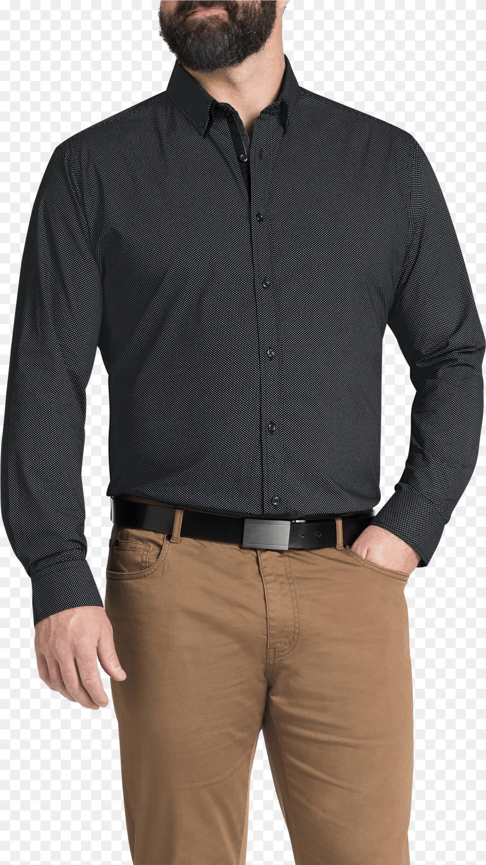 Black Gotham Print Shirt Gentleman, Symbol Png Image