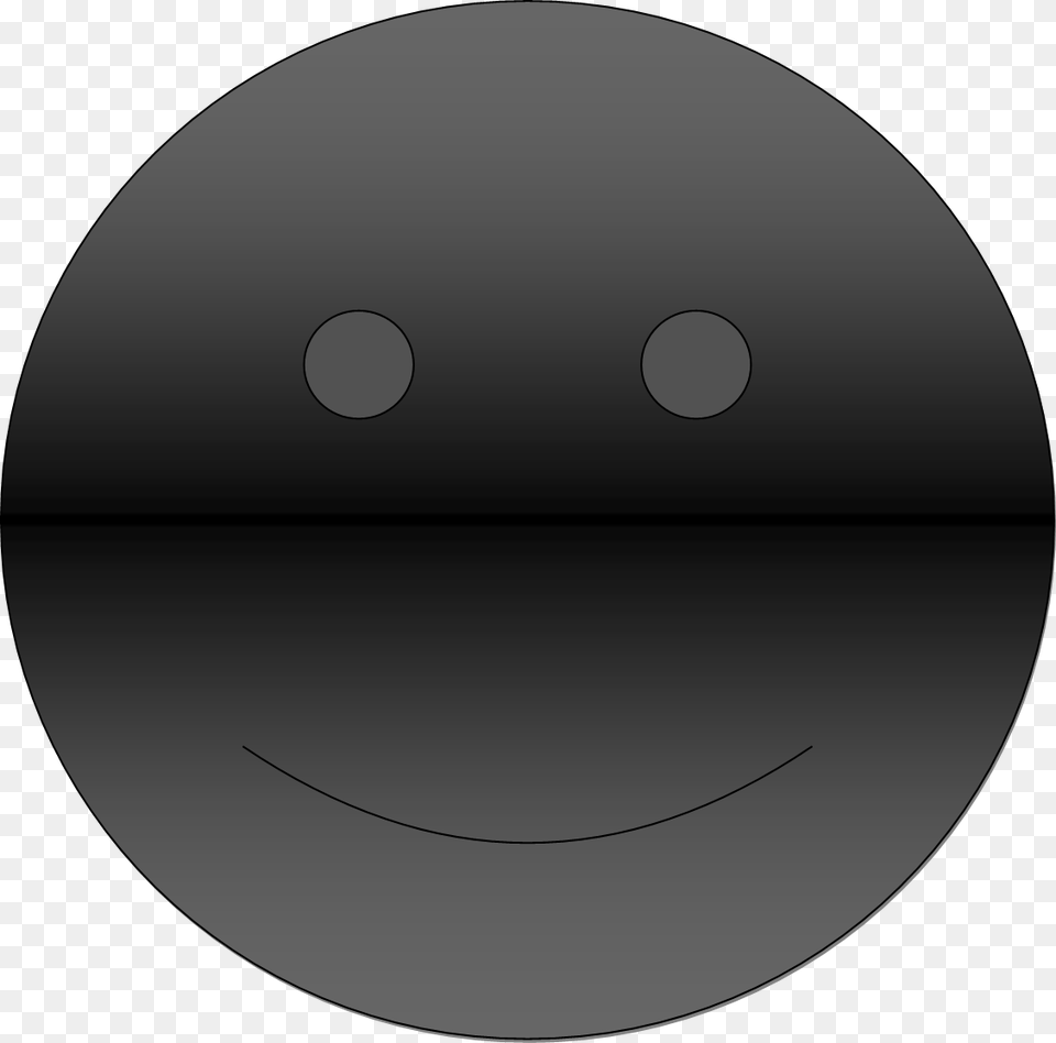 Black Gradient Smiley Face, Sphere, Disk Free Png