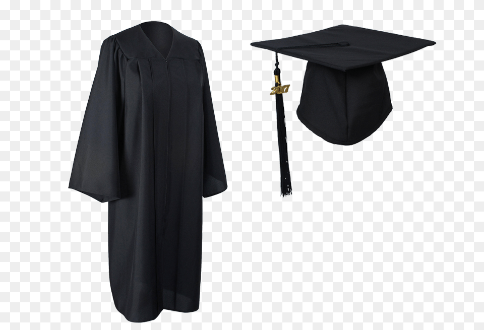 Black Graduation Cap And Gown Academic Dress, Fashion, People, Person, Clothing Png Image