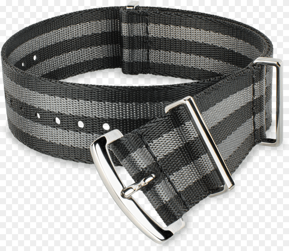 Black Gray Striped Nato Style Watch Strap Belt, Accessories, Buckle, Bag, Handbag Free Png
