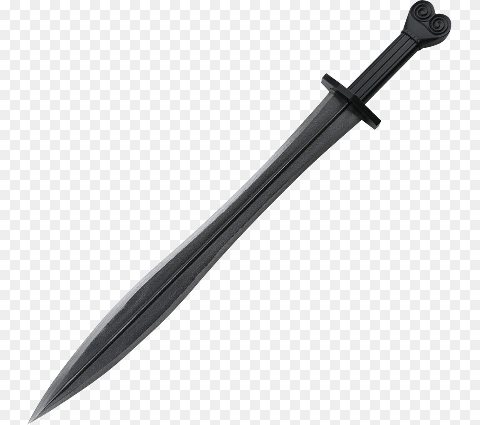 Black Greek Hoplite Sword Silhouette Softball Bat Clipart, Weapon, Blade, Dagger, Knife Free Png