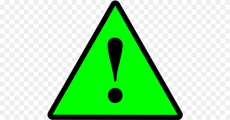 Black Green Black Warning 1 Svg Clip Arts Green Warning Icon, Triangle, Rocket, Weapon Png Image
