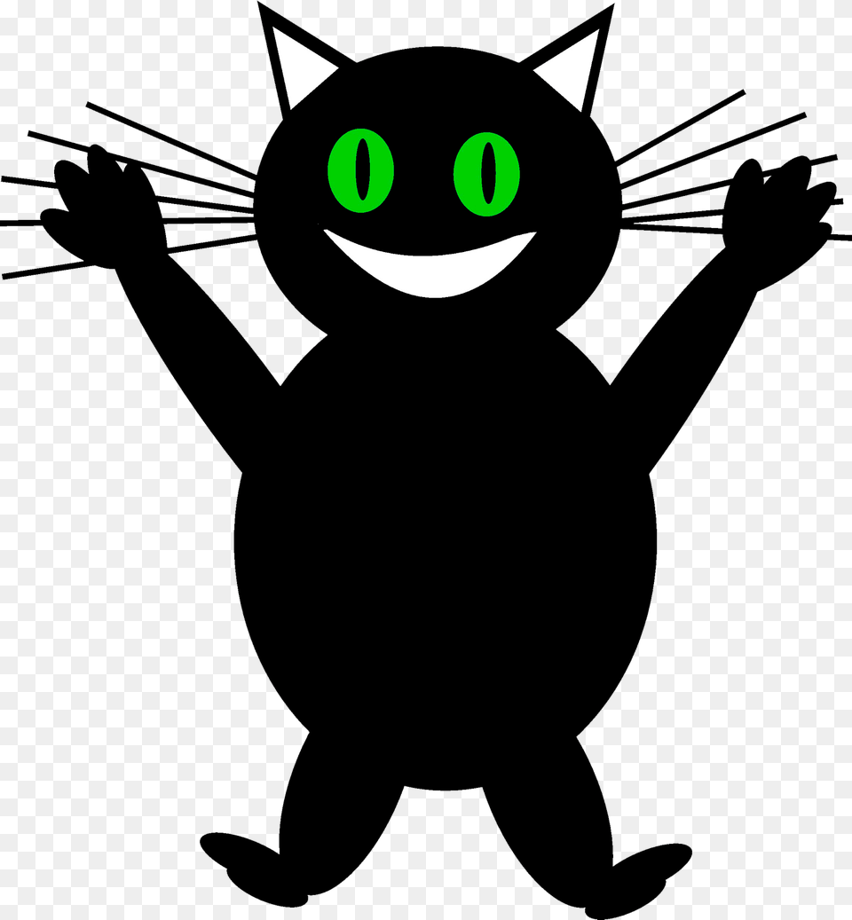 Black Green Eyed Cat Clipart, Animal, Bear, Mammal, Wildlife Png