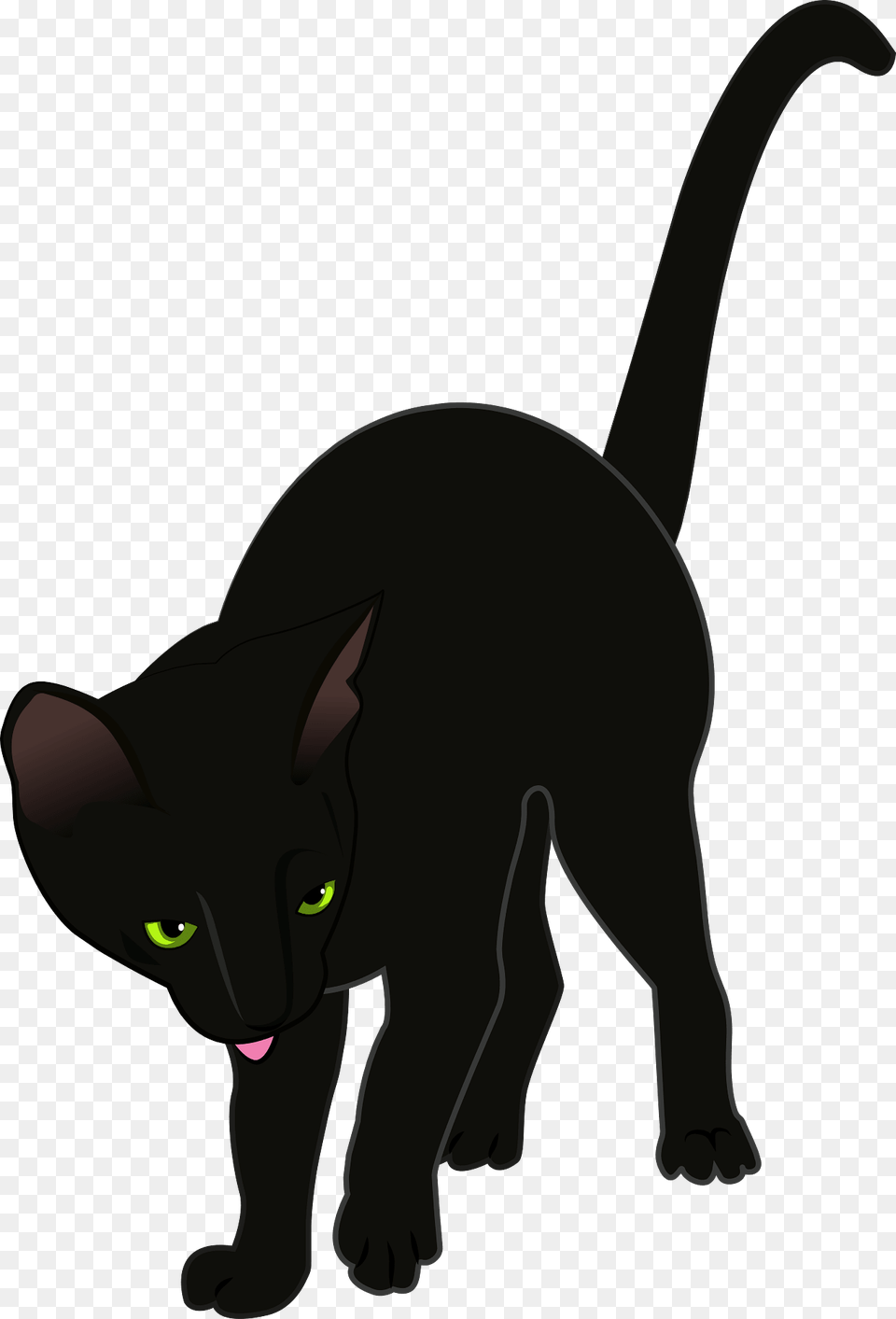 Black Green Eyed Cat Clipart, Animal, Mammal, Pet, Black Cat Png