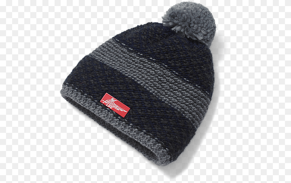 Black Grey Beanie Knitted, Cap, Clothing, Hat, Accessories Png Image