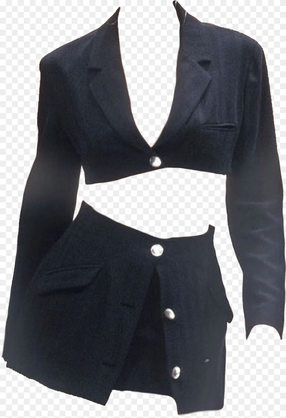 Black Grey Outfit Polyvore Moodboard Filler Vintage Runway Fashion, Blazer, Clothing, Coat, Jacket Png