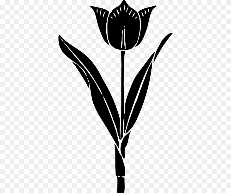 Black Gun Tattoo Design Tulip Flower Clip Art, Plant, Accessories, Jewelry, Leaf Png Image
