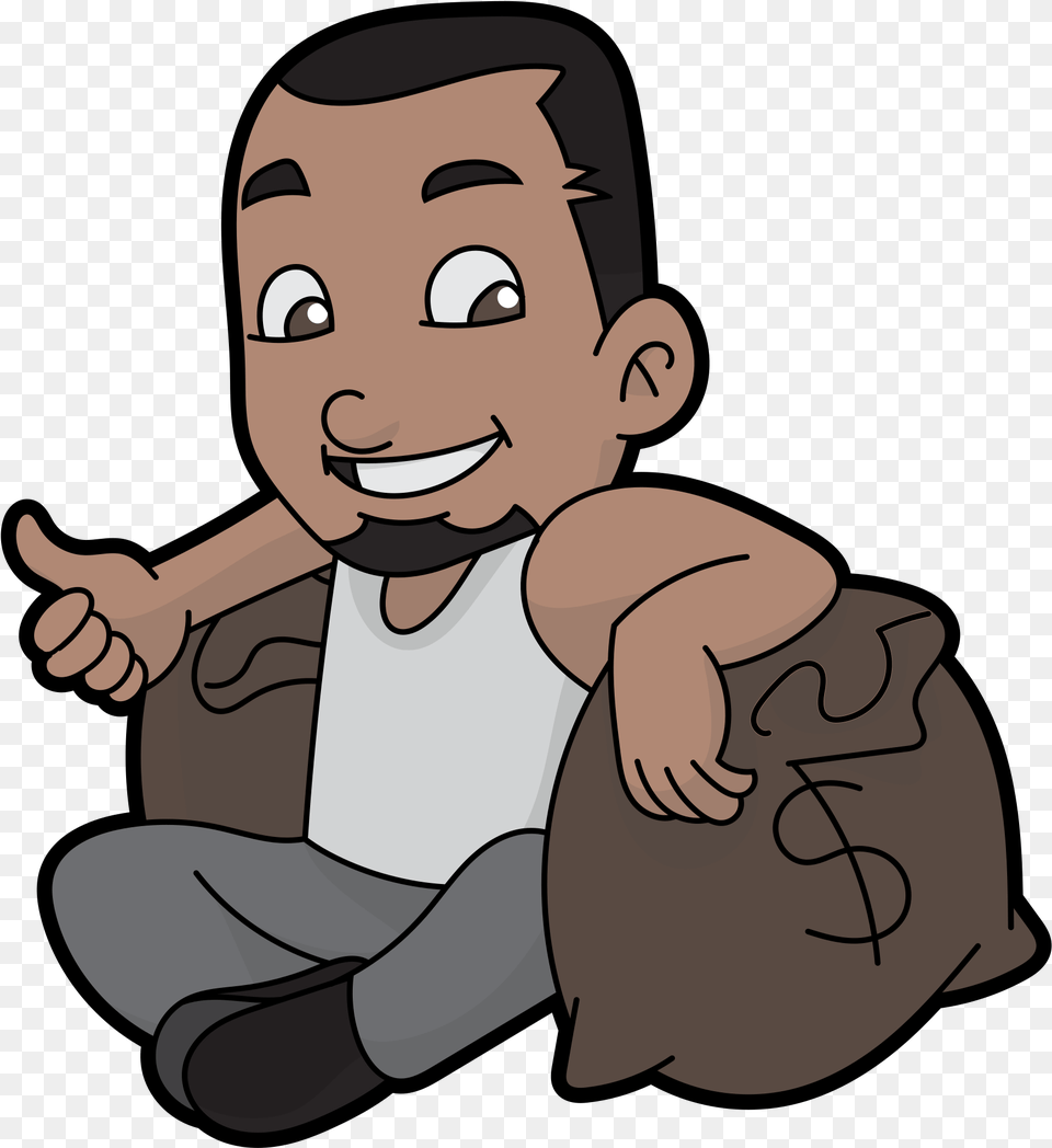 Black Guy Cartoon Black Guy, Baby, Person, Face, Head Png