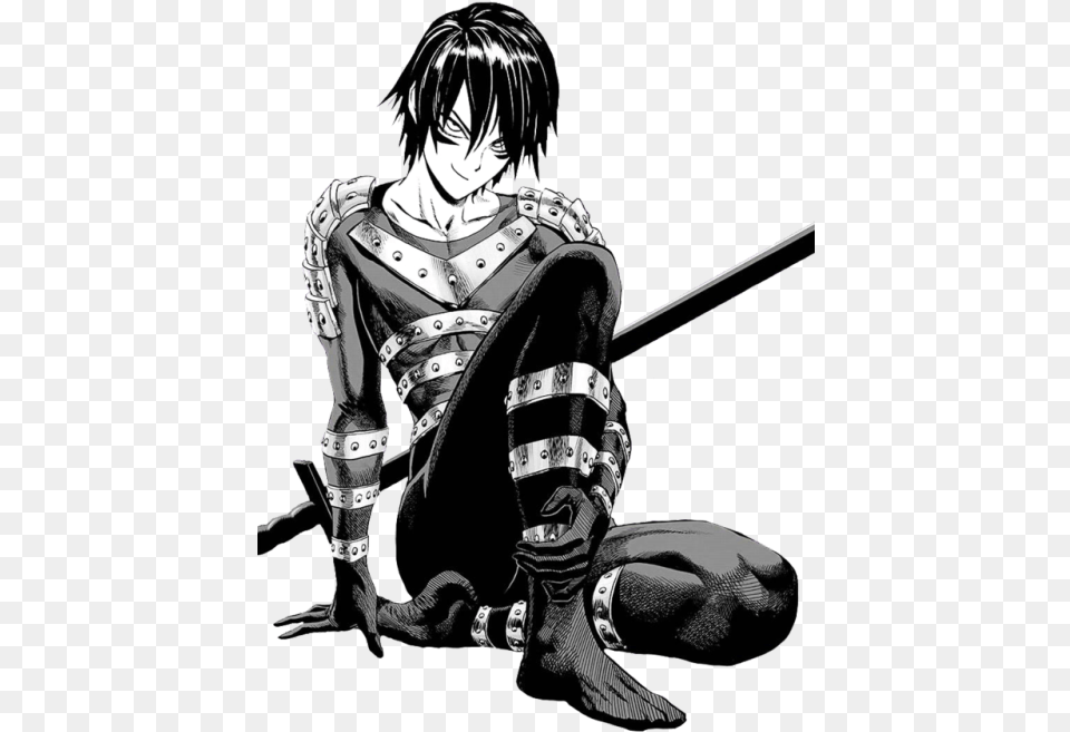 Black Hair And Clothes Anime Guy Image Sonic One Punch Man, Book, Comics, Publication, Adult Free Transparent Png