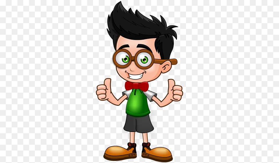 Black Hair Boy Cartoon Character, Finger, Body Part, Person, Hand Png Image