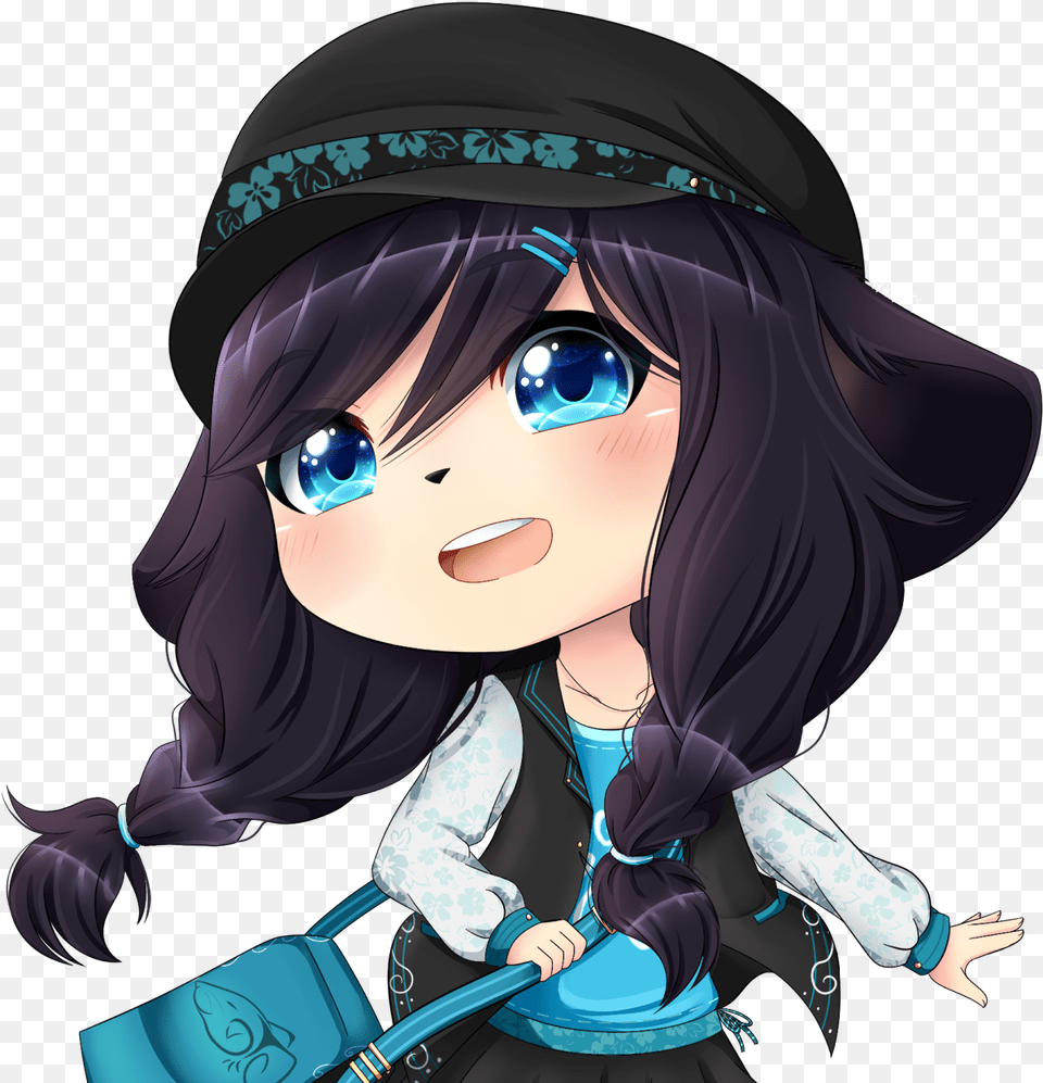 Black Hair Chibi, Book, Comics, Publication, Person Free Png Download