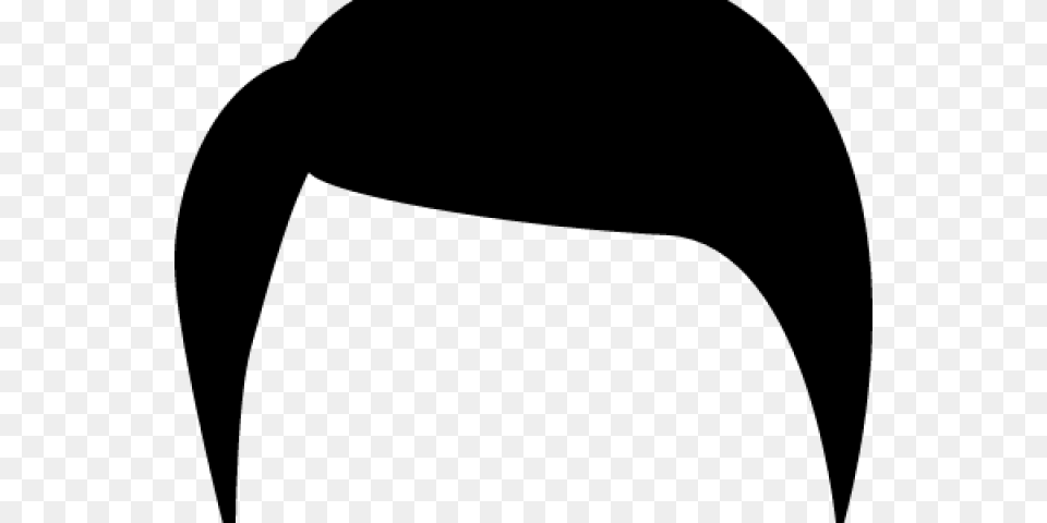 Black Hair Clipart Mens Hair, Gray Png Image