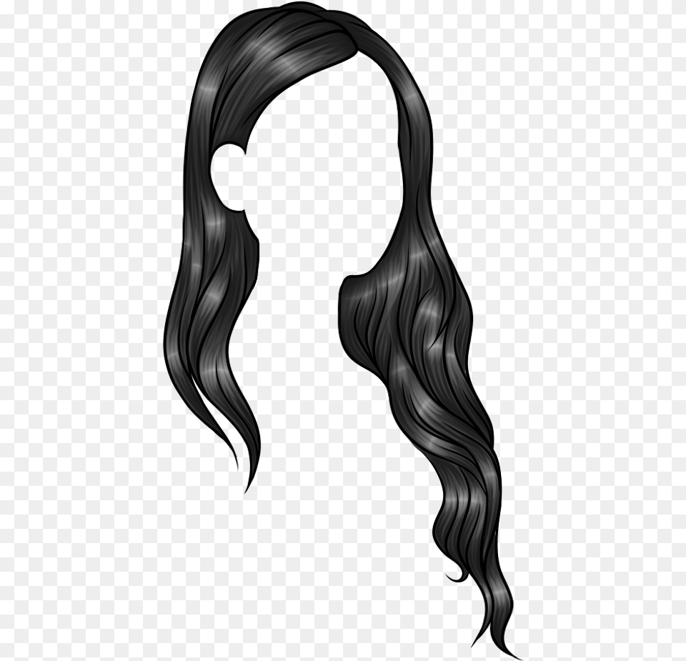Black Hair Coloring Wig Hairstyle Female Anime Hair Black Hair, Person, Adult, Rose Free Transparent Png