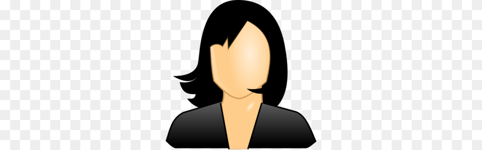 Black Hair Lady Clip Art, Head, Person, Face, Body Part Png
