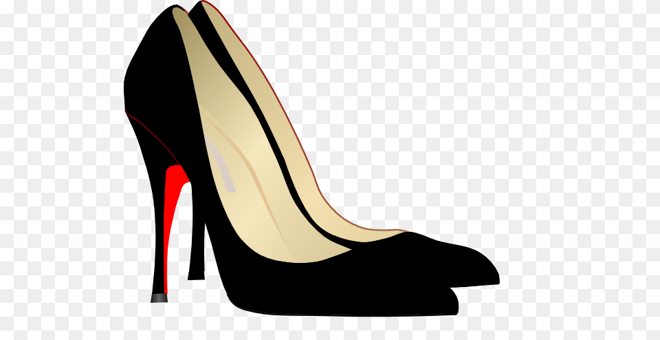 Black Hair White Bow Clip Art, Clothing, Footwear, High Heel, Shoe Free Png