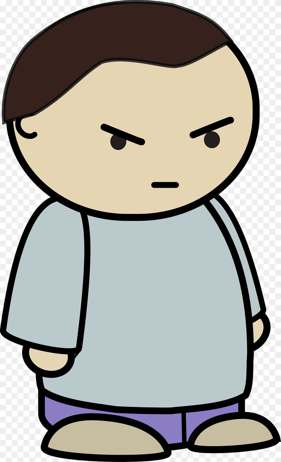 Black Haired Boy In A Gray Shirt Annoyed Face To The Side Clipart, Clothing, Hardhat, Helmet Free Png