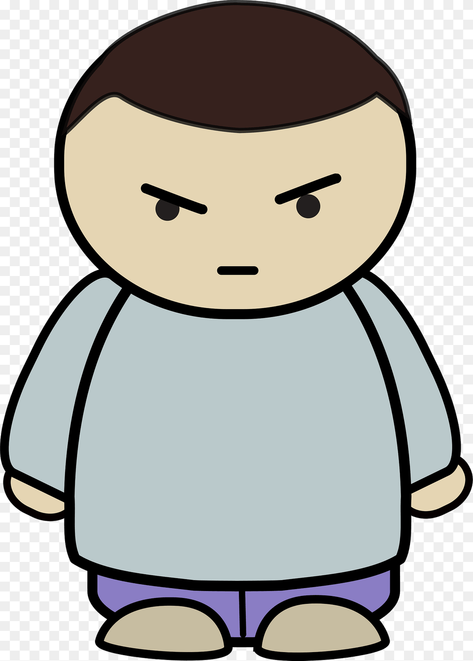 Black Haired Boy With A Gray Shirt Annoyed Face Front Clipart, Nature, Outdoors, Snow, Snowman Free Transparent Png