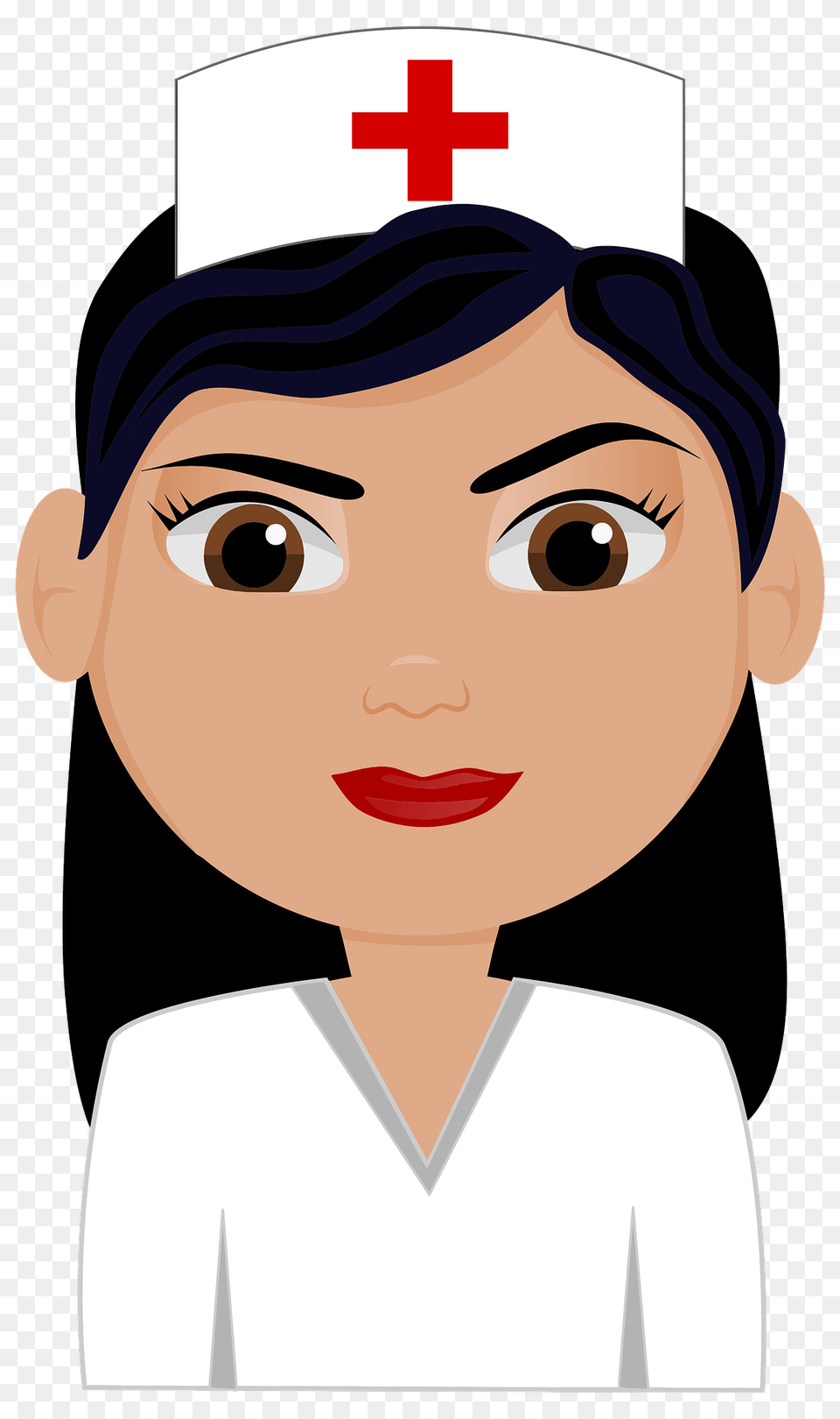 Black Haired Nurse Avatar Clipart, Logo, Person, Adult, Female Free Transparent Png