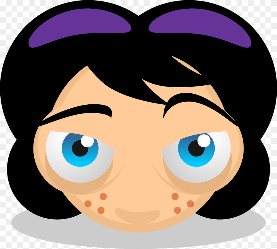Black Haired Staring Eyes Woman Face Clipart, Photography, Portrait, Person, Head Png
