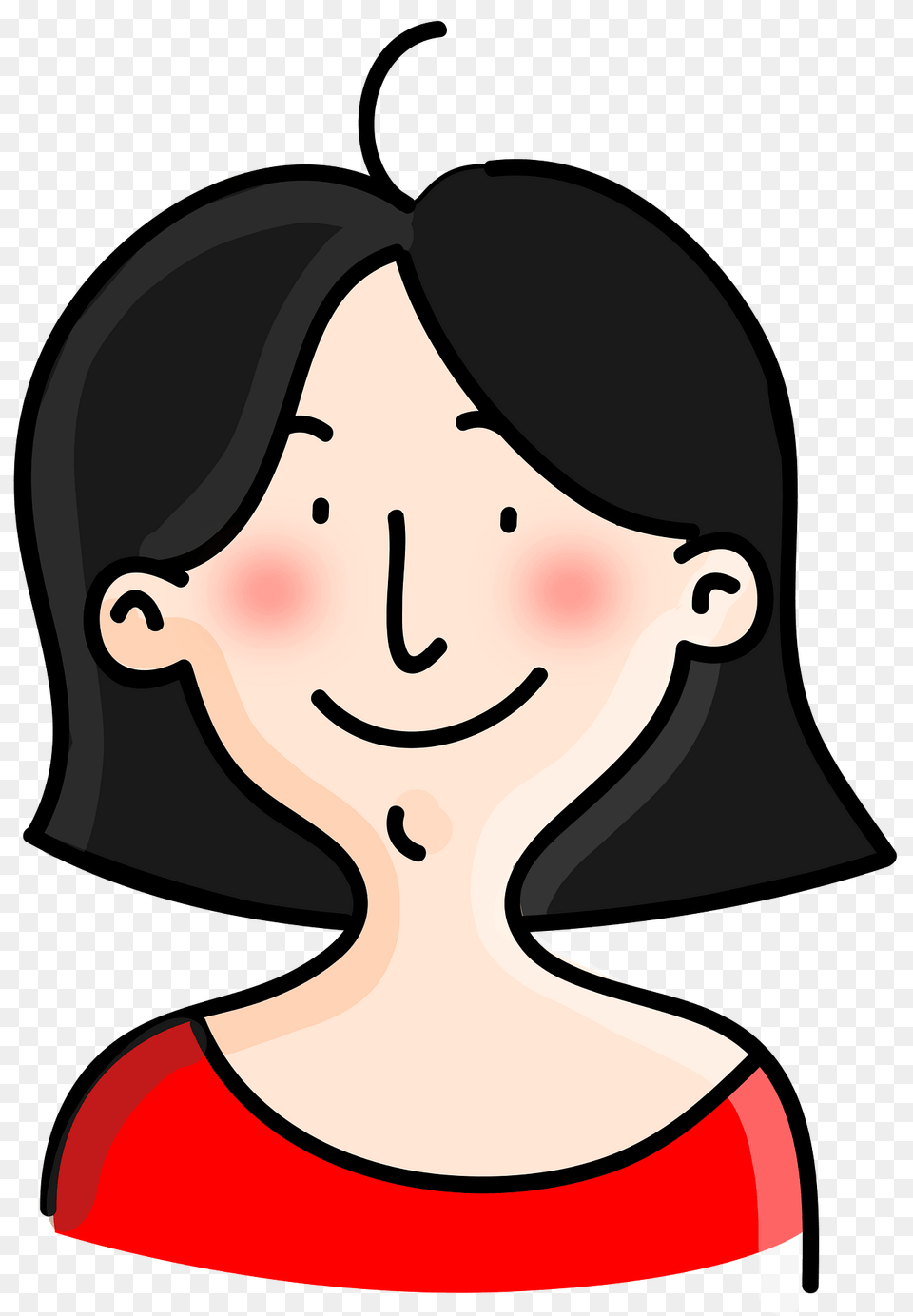 Black Haired Woman Clipart, Accessories, Body Part, Earring, Face Free Transparent Png
