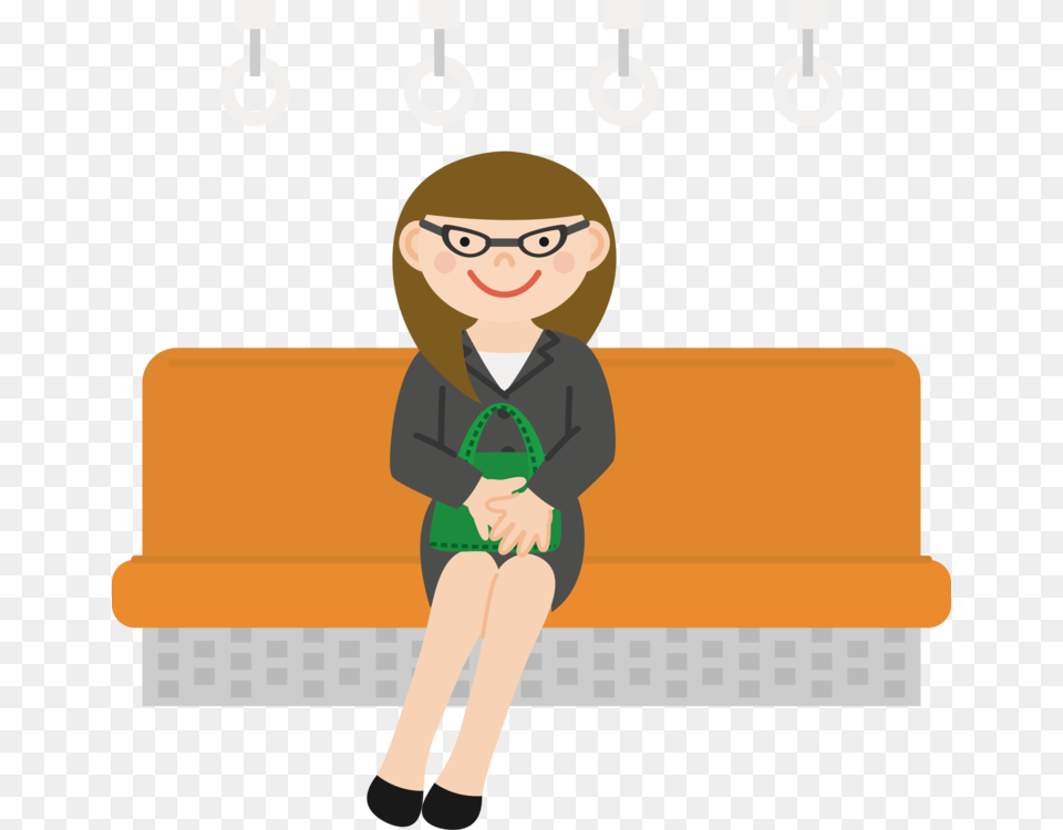 Black Hairhumangirl Clip Art, Person, Bench, Furniture, Face Free Png