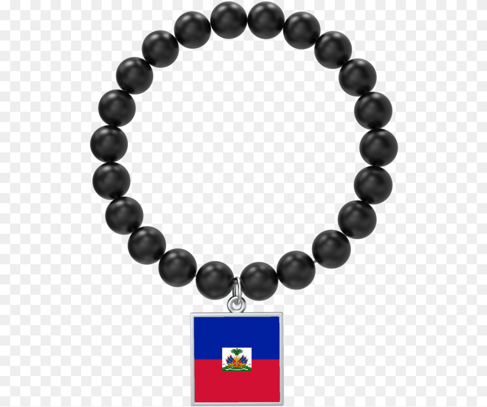 Black Haitian Flag Bracelet 8mm Rose Quartz Bracelet, Accessories, Bead, Bead Necklace, Jewelry Free Png Download