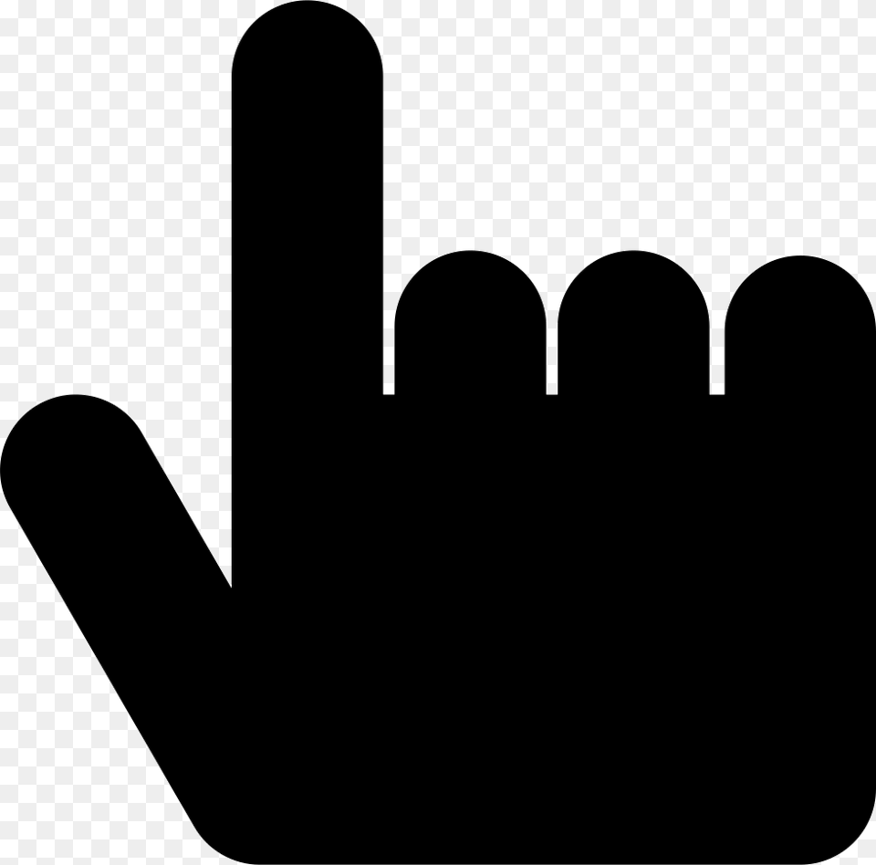 Black Hand Pointing Up Mano Negra Apuntando, Clothing, Glove, Silhouette, Body Part Free Transparent Png
