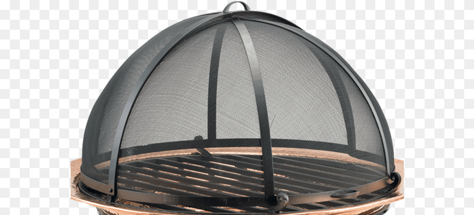 Black Handcrafted Extra Large Steel Mesh Spark Screen For Fire Pit Lampshade, Helmet, Fire Screen Png Image