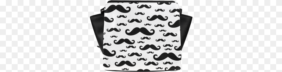 Black Handlebar Mustache Moustache Pattern Satchel Moustache, Face, Head, Person, Bag Free Transparent Png