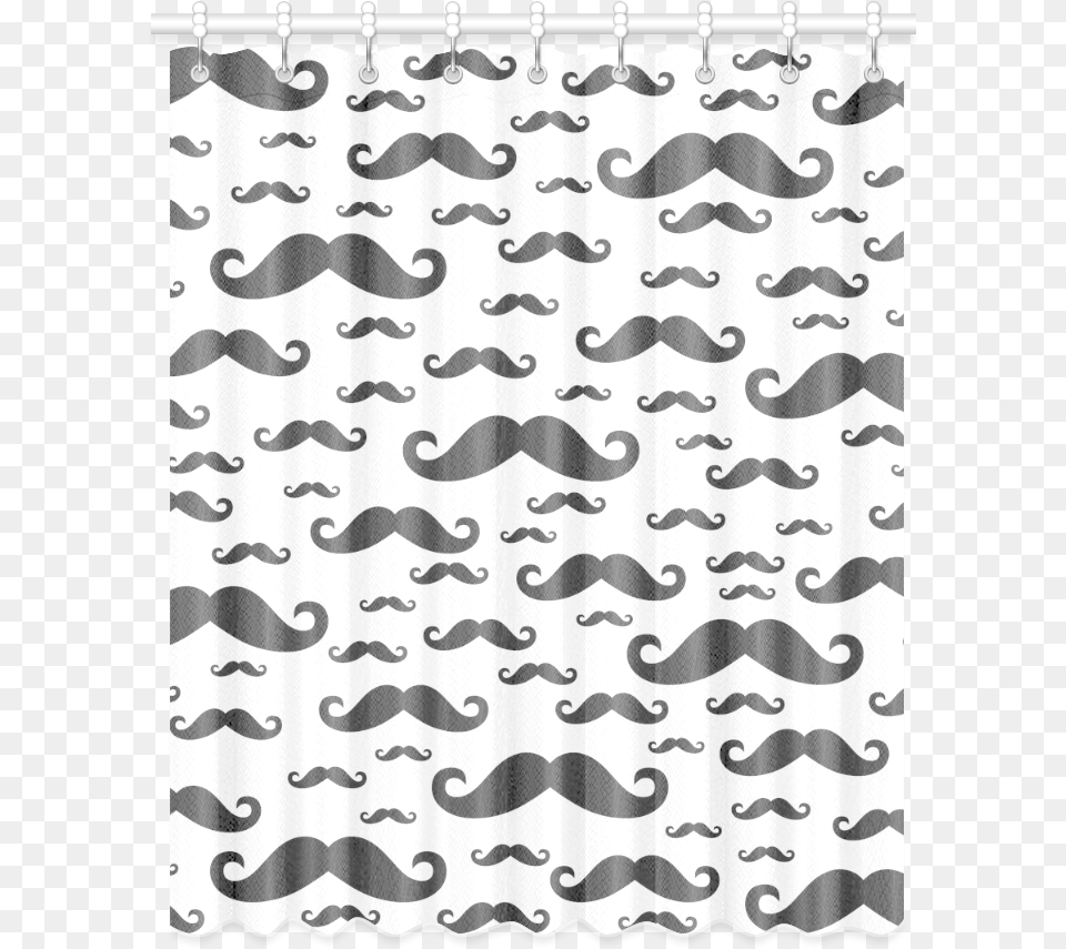 Black Handlebar Mustache Moustache Pattern Window Moustache, Face, Head, Person, Curtain Free Transparent Png