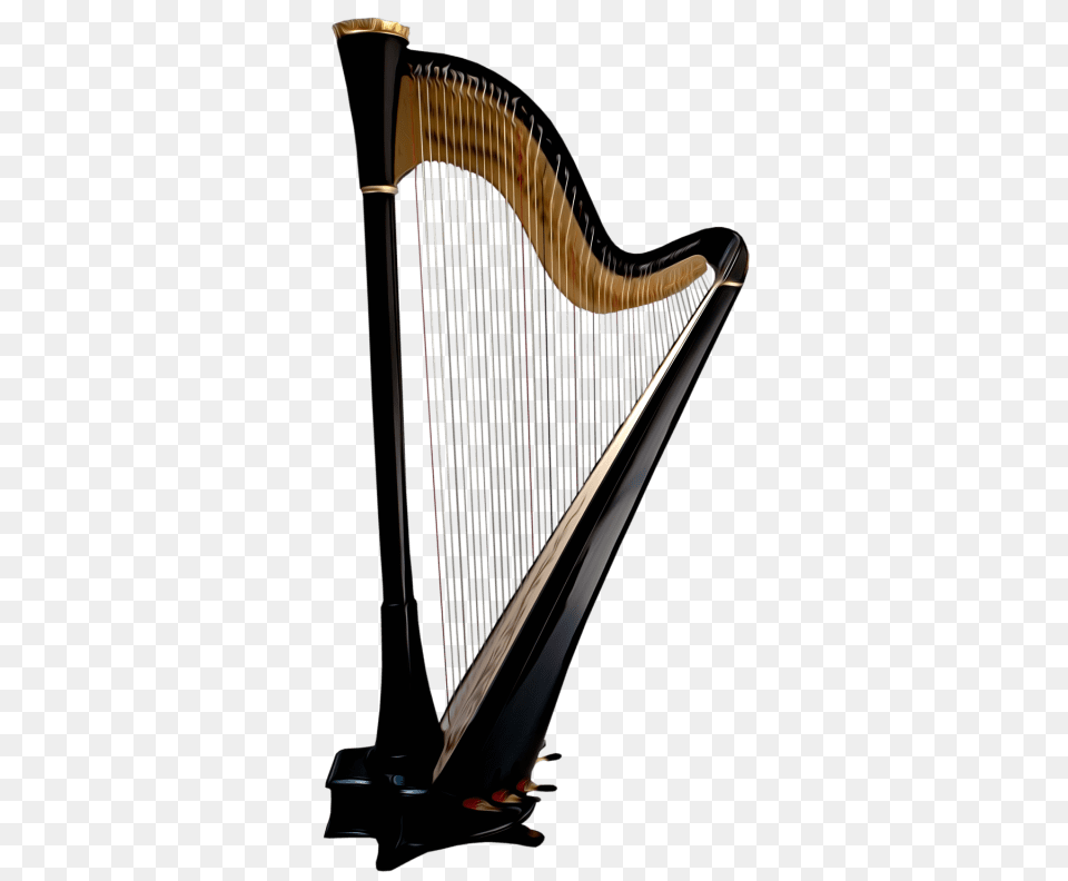 Black Harp, Musical Instrument Png