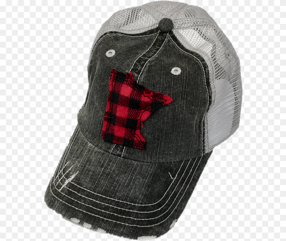 Black Hat With Buffalo Plaid Minnesota Hats Oohlalabling Baseball Cap, Baseball Cap, Clothing, Adult, Male Free Transparent Png