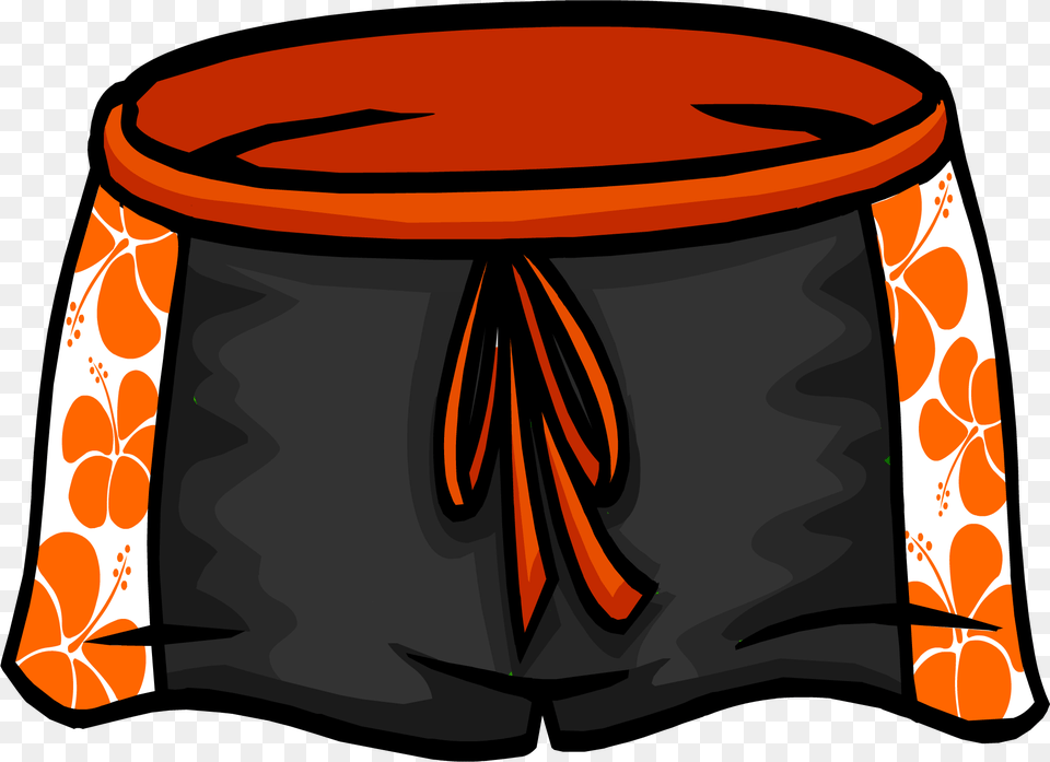 Black Hawaiian Shorts Icon Id 4096 Cartoon Shorts Free Transparent Png