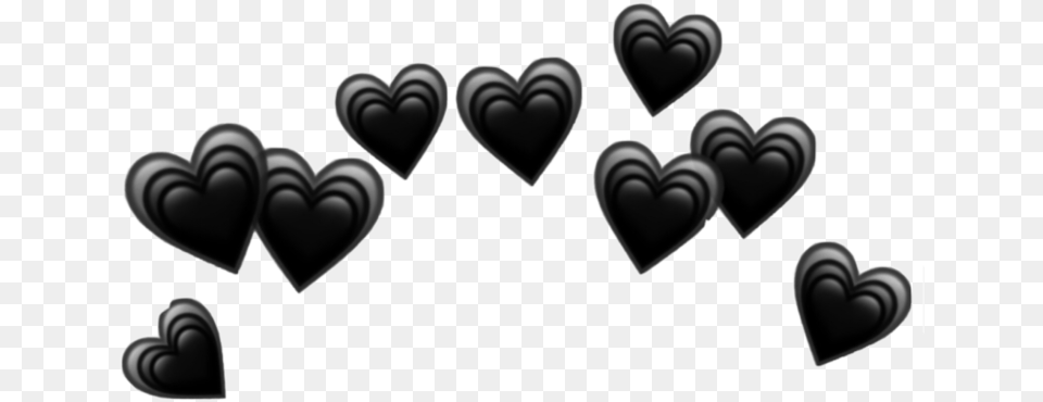 Black Heart Emoji Crown Aesthetic Tumblr Dark Emo Egirl Black Heart Crown, Smoke Pipe Free Png Download