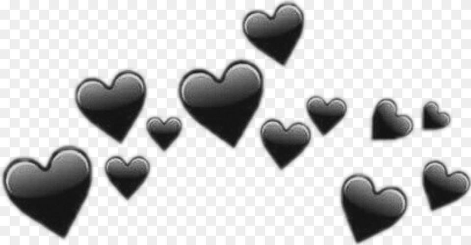Black Heart Emoji Crown Emojicrown Corona De Corazones Negros Png