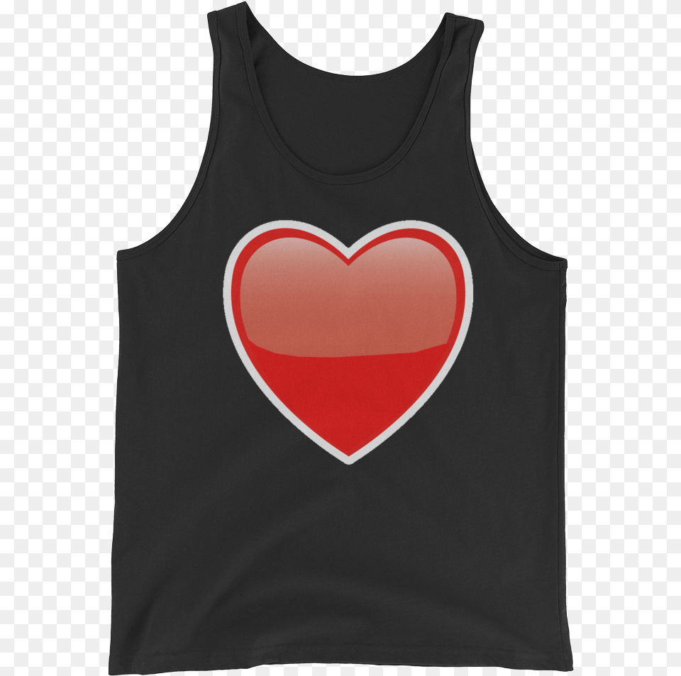 Black Heart Emoji Tshirt Hd Download Original Size Sleeveless, Clothing, Tank Top, Person Free Png