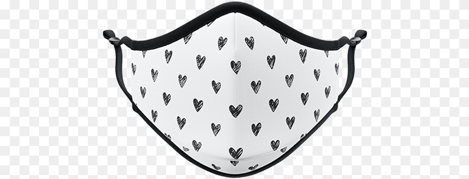Black Heart Face Mask Cute Wedding Face Masks, Accessories Png