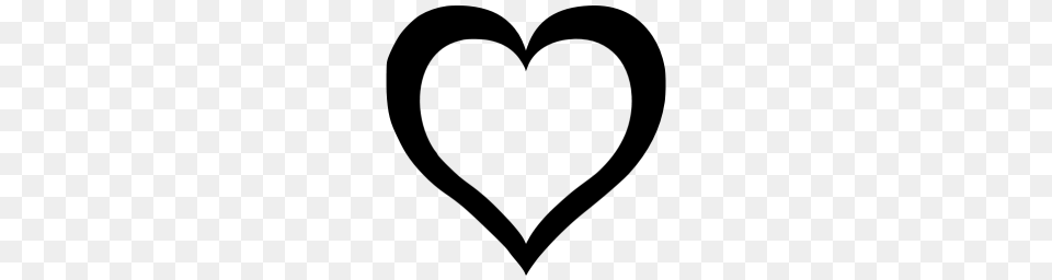 Black Heart Icon, Gray Png