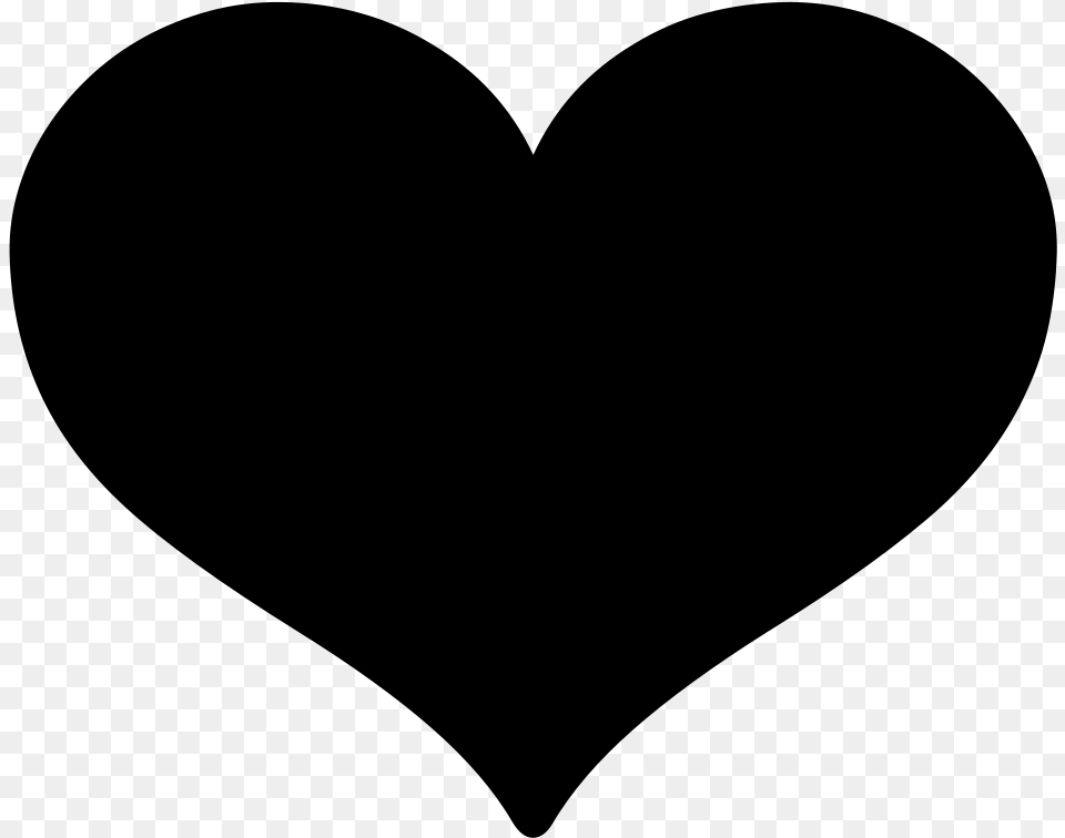 Black Heart No Background, Gray Free Transparent Png