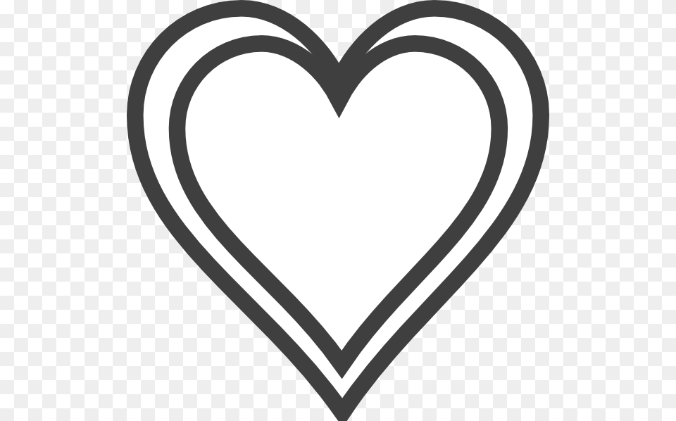 Black Heart Outline Double Heart Outline Clipart, Stencil, Bow, Weapon Png Image