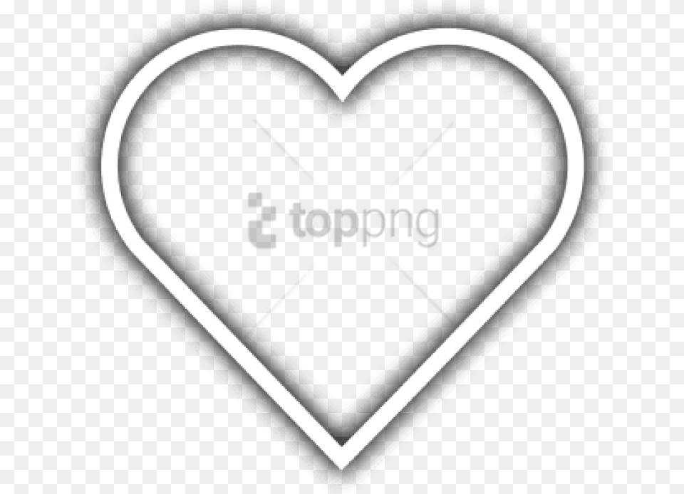 Black Heart Outline White Heart Icon Transparent Png