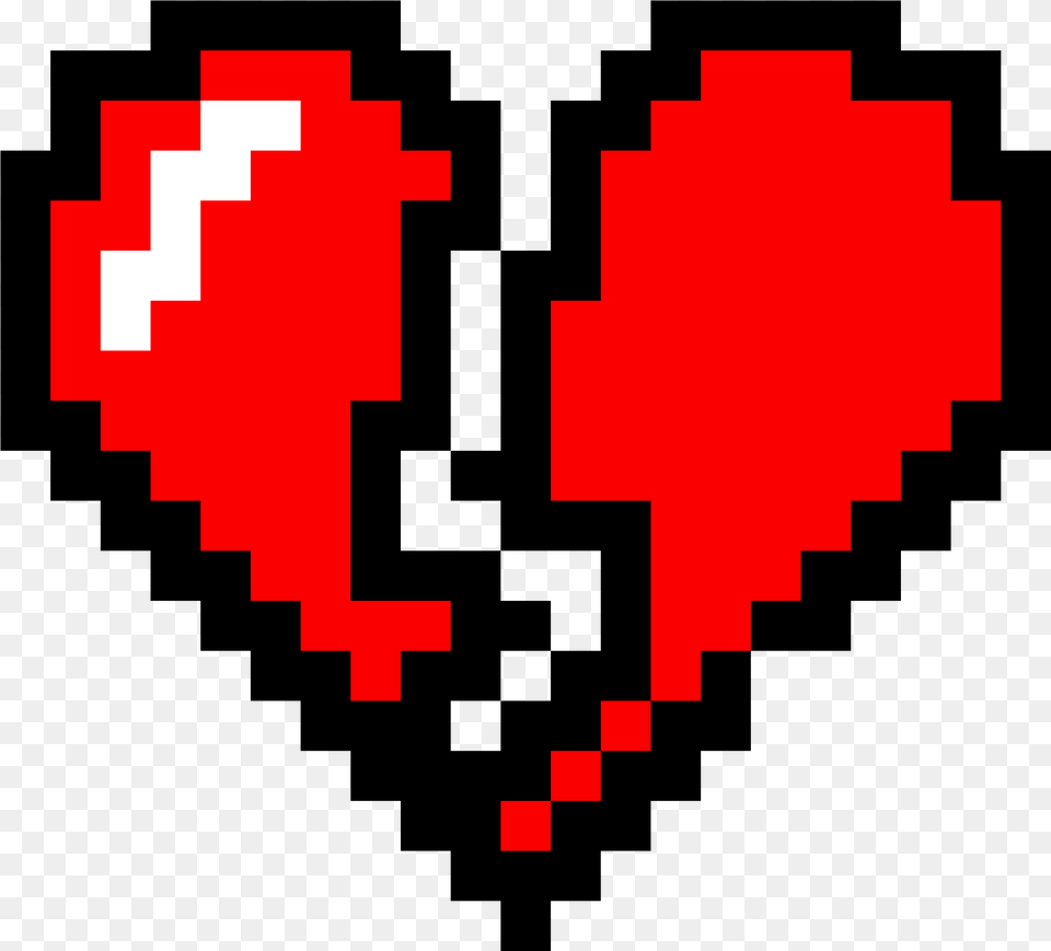 Black Heart Pixel Art Clipart Minecraft Broken Heart Pixel Art, First Aid Free Transparent Png