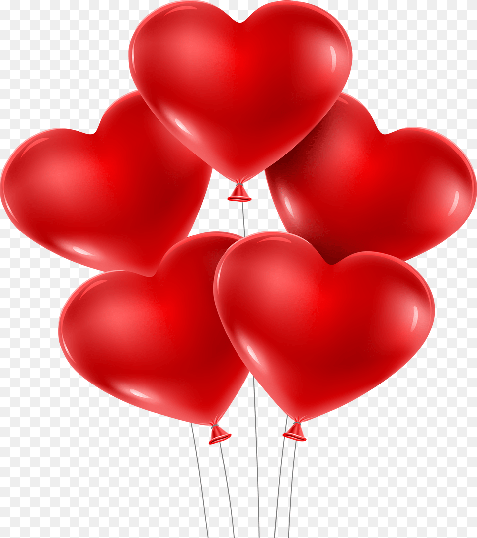 Black Hearts And Red Balloons Clipart Free Png