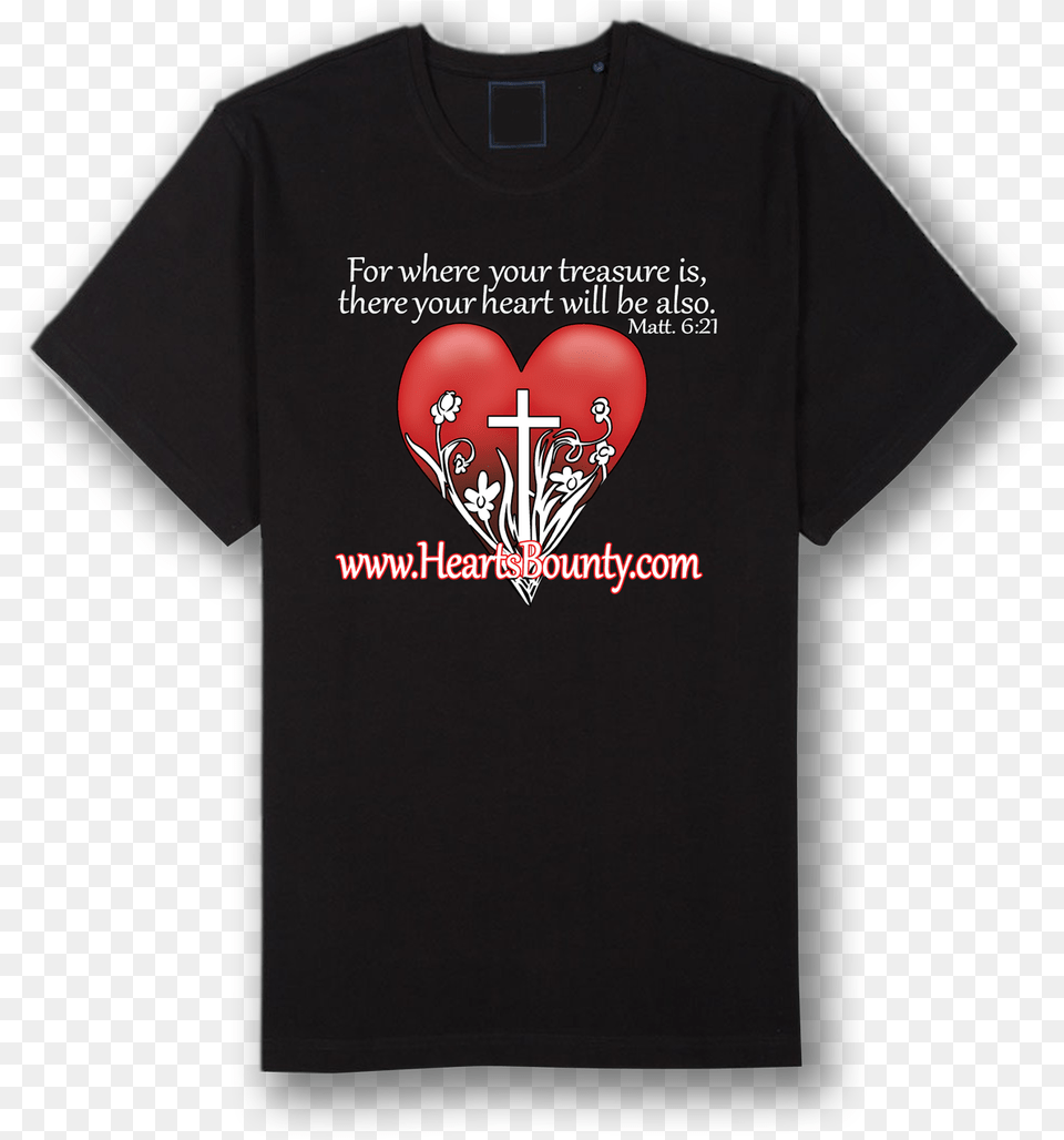 Black Hearts Bounty T Shirt Active Shirt, Clothing, T-shirt, Heart Free Transparent Png
