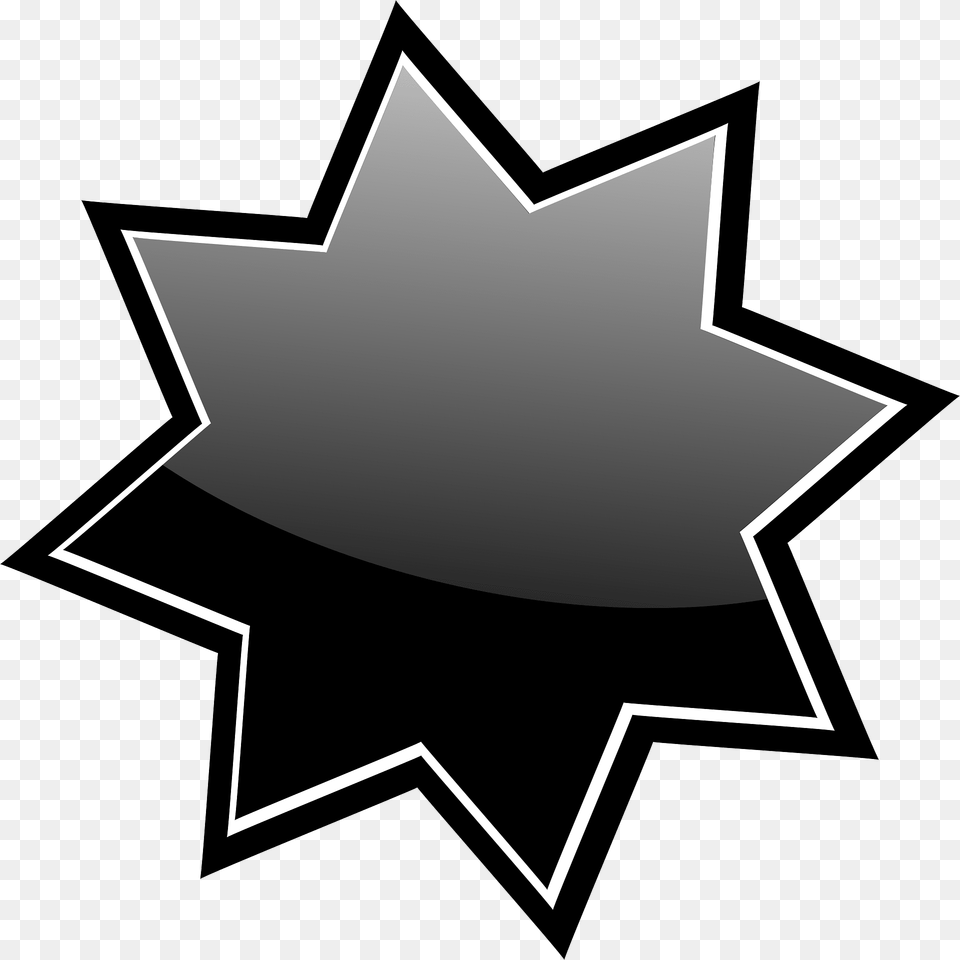 Black Heptagram Star Clipart, Leaf, Plant, Symbol, Star Symbol Free Png Download