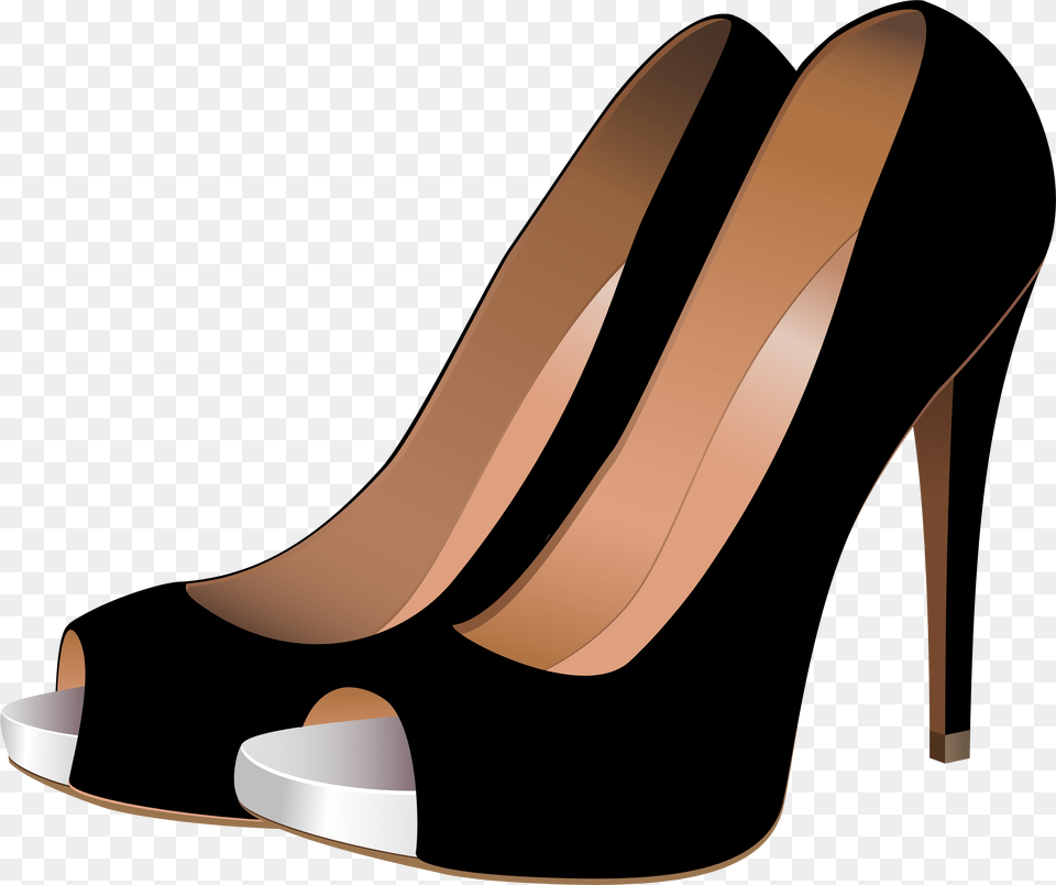 Black High Heels Clip Art Female Shoes Background, High Heel, Shoe, Clothing, Footwear Png Image