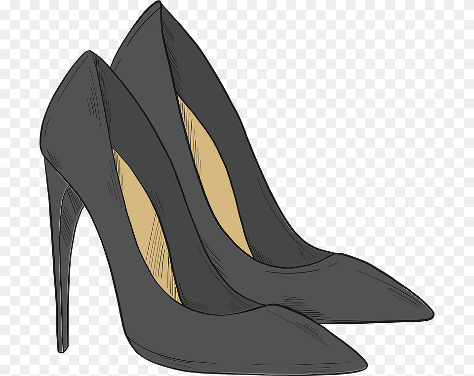 Black High Heels Clipart Basic Pump, Clothing, Footwear, High Heel, Shoe Free Transparent Png