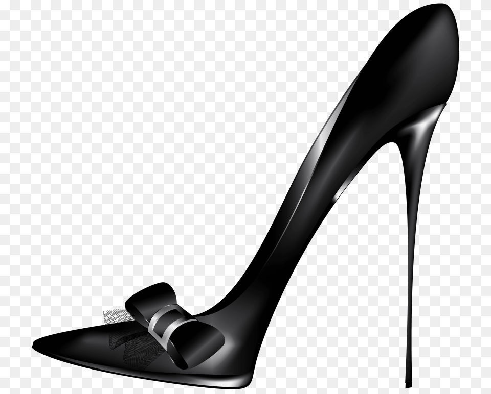 Black High Heels With Bow, Clothing, Footwear, High Heel, Shoe Png Image