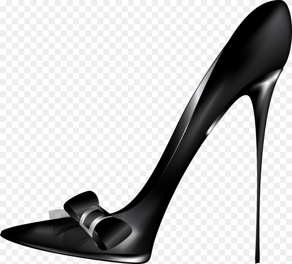 Black High Heels With Bow Clip Art Black High Heel, Clothing, Footwear, High Heel, Shoe Free Transparent Png