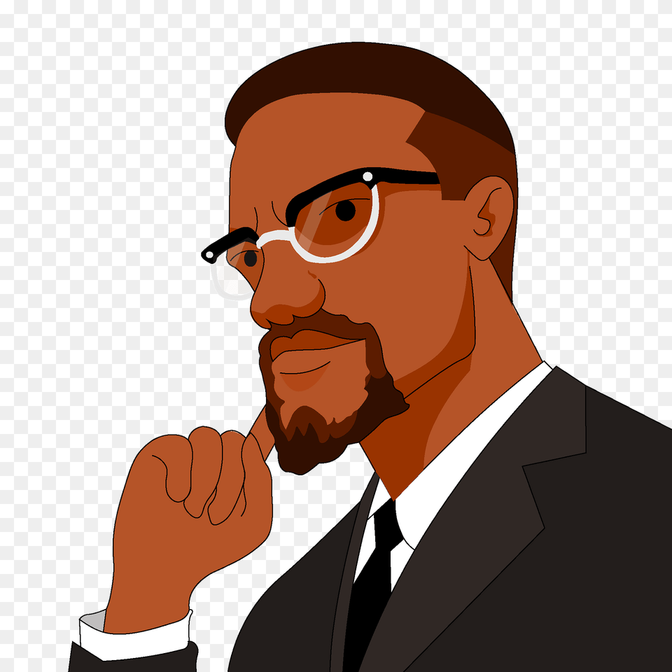 Black History Month Malcolm X Clipart, Hand, Male, Head, Person Png